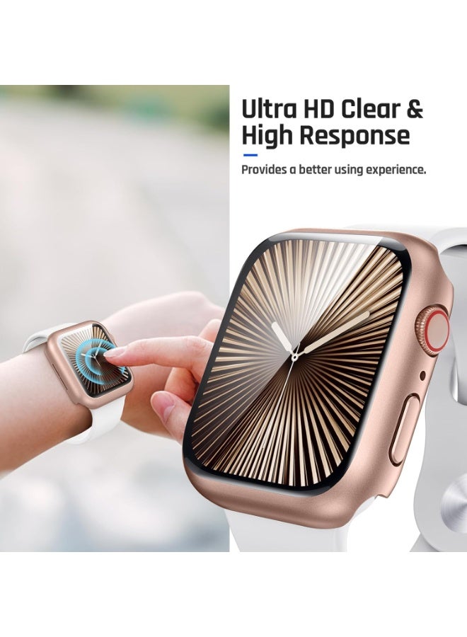 MIGOFAST Apple Watch Cover Series 11/10 Screen Protector 42mm, Hard Bumper with Tempered Glass for Apple Watch 11 Cover 42 mm Rose Pink - Image 4