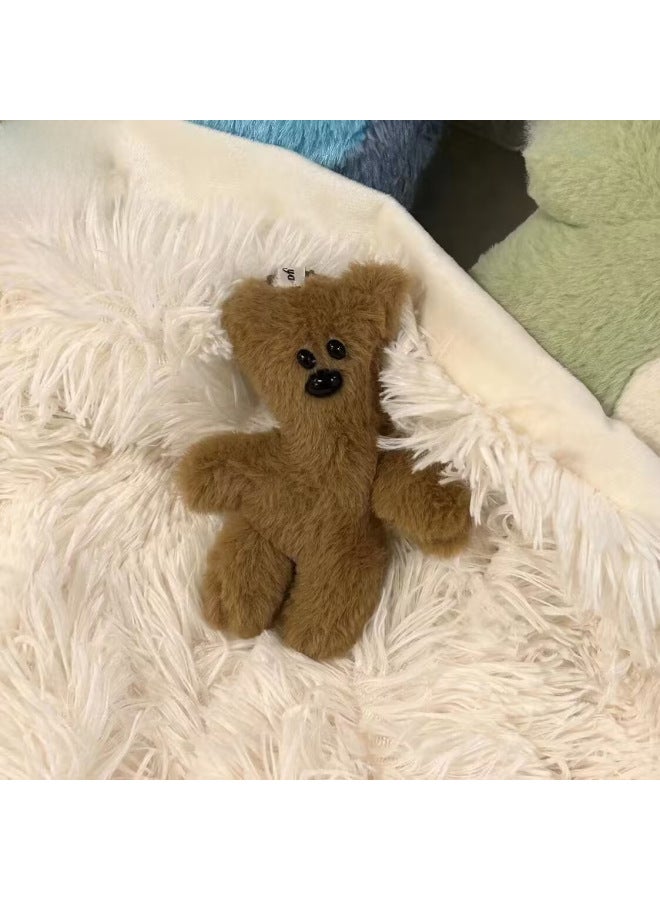 Mr. Bean Doll Teddy Bear Squeaks Pendant High Color Value Plush Doll Keychain Bag Couple Gift-Specifications:Planet Necklace ---- Mr. Bean Teddy Bear Brown - Image 5