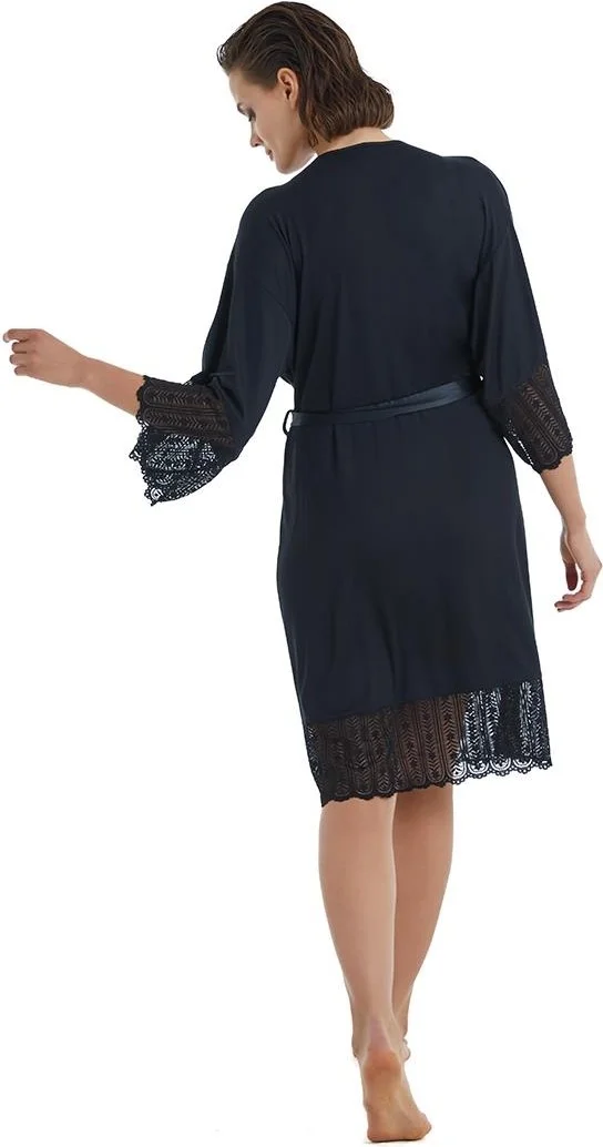 بلاك سباد Women's Black Dressing Gown 51300