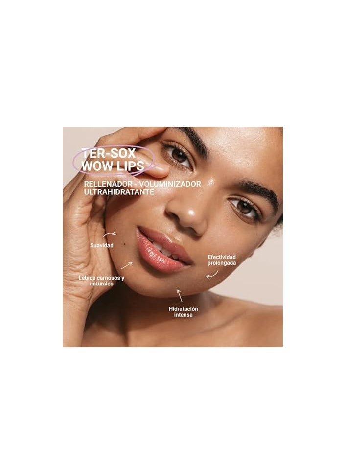 PFC Lip Volumiser Ter Sox Wow Lips 15 ml Talking Balm with Olive Oil Glyceryl Tricaprylate Linefill® Ginseng® and Hyaluronic Filling Balls® for Body Care and Lips