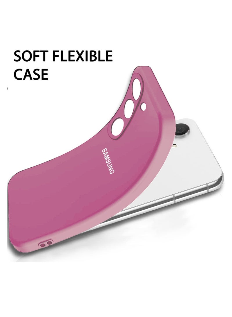 Wtech Premium Soft Liquid Silicone Case Cover For Samsung Galaxy A35 5G 2024 Hot Pink - Image 5