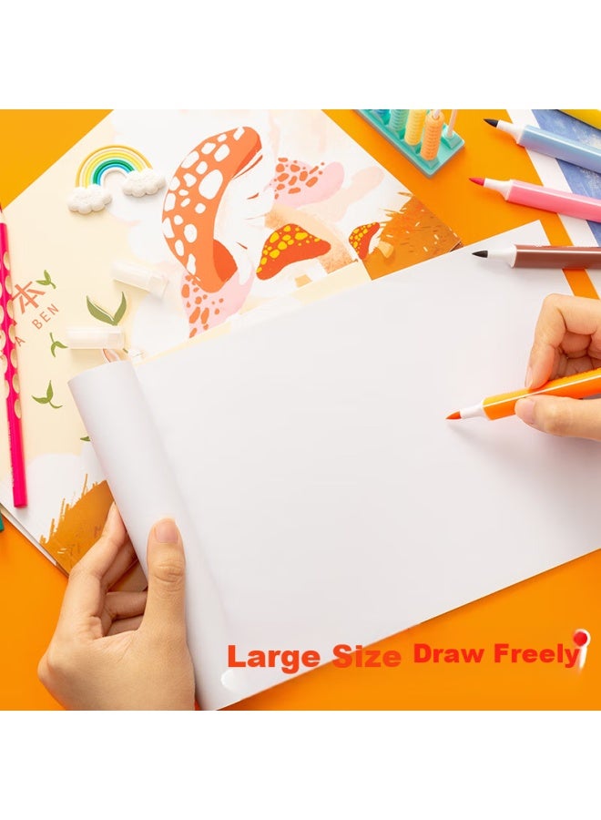 M.G M&G Stationery A4 Sketchbook Children'S Art Drawing Book Drawing Pad For Kindergarten And Elementary School Students, White Paper Mushroom Rabbit 5-Pack Apyuw84Kc Christmas Gift - Image 4