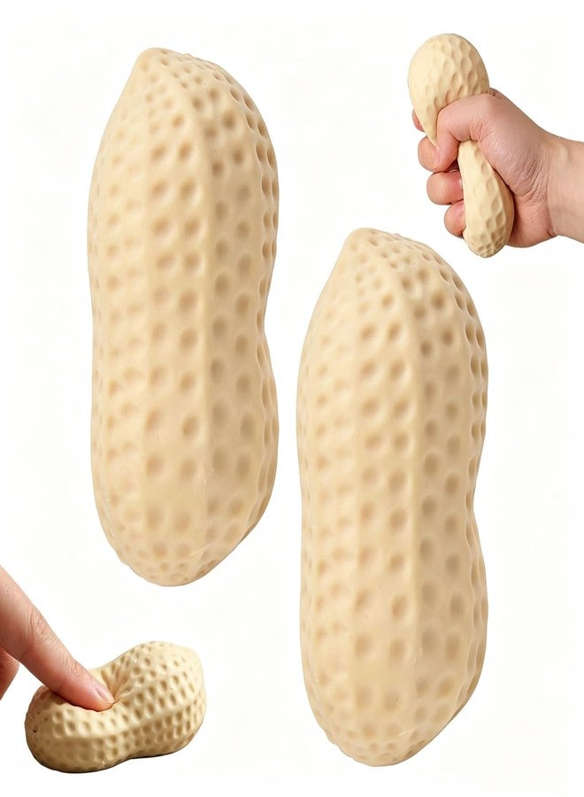 hehred Peanut Squishy, Realistic Crunchy Peanut Squeeze Toy, Slow Rising Stress Relief Ball for Stress Anxiety Relief, Gift for Birthday Party Favors - Image 1