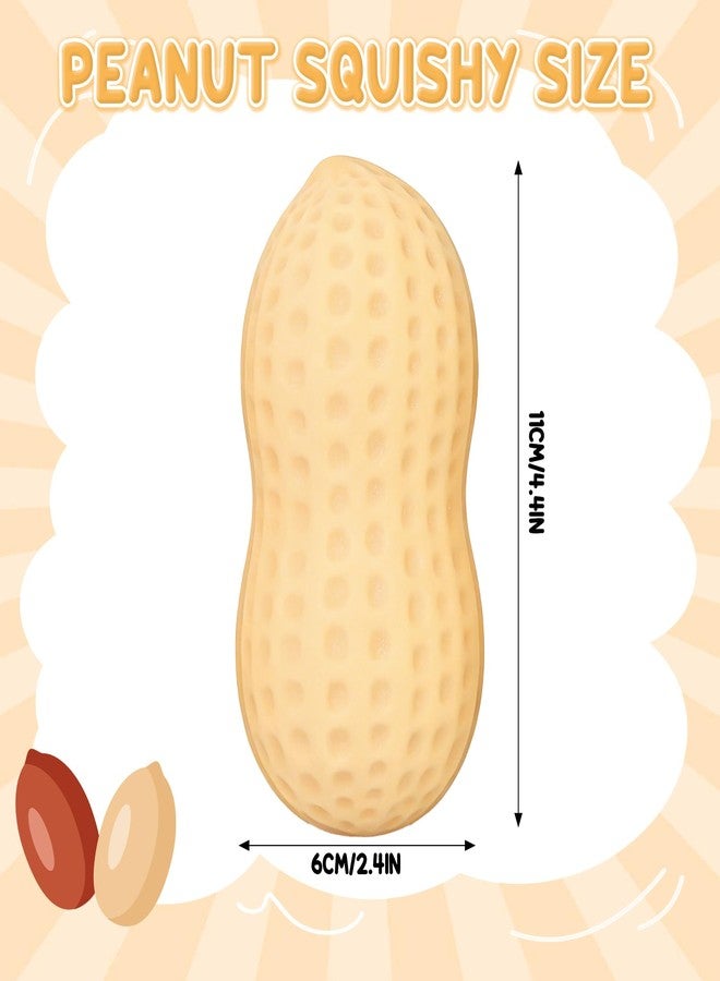 hehred Peanut Squishy, Realistic Crunchy Peanut Squeeze Toy, Slow Rising Stress Relief Ball for Stress Anxiety Relief, Gift for Birthday Party Favors - Image 3