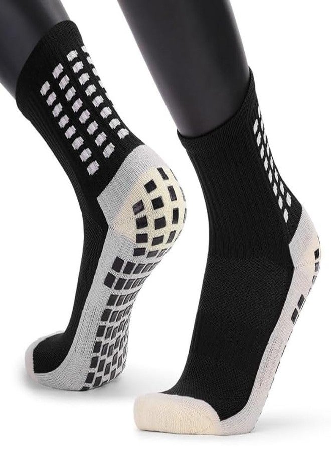 LISHER Athletic Sport Anti-Slip Socks for Men Women, Non-Slip Rubber Grip, Thick Cushioned Sole, Breathable Cotton Blend, Multicolour, Free Size - Image 1
