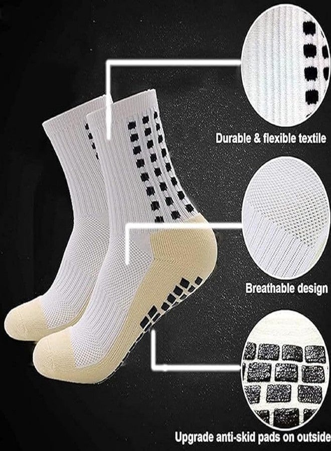 LISHER Athletic Sport Anti-Slip Socks for Men Women, Non-Slip Rubber Grip, Thick Cushioned Sole, Breathable Cotton Blend, Multicolour, Free Size - Image 4