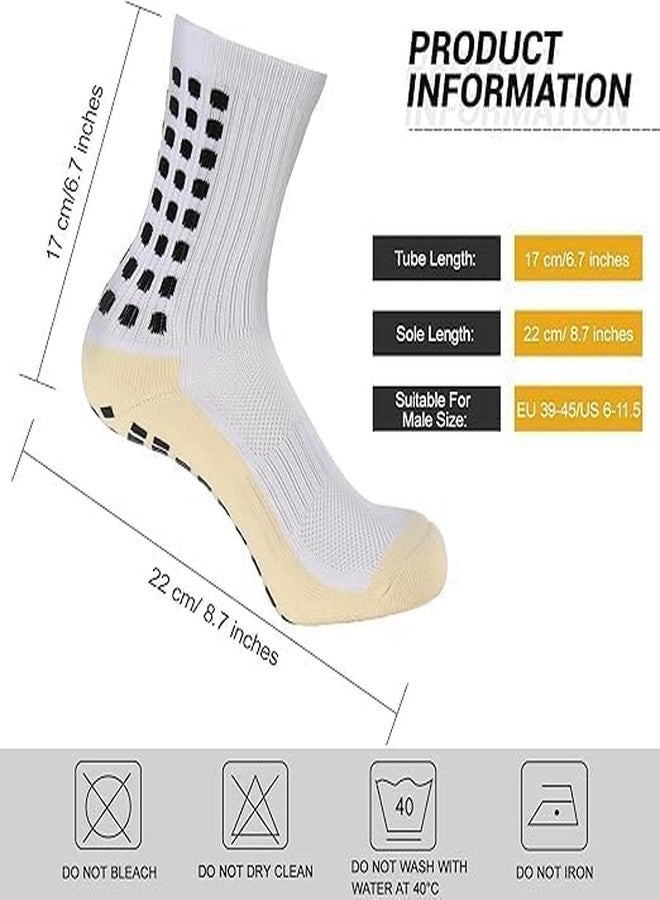 LISHER Athletic Sport Anti-Slip Socks for Men Women, Non-Slip Rubber Grip, Thick Cushioned Sole, Breathable Cotton Blend, Multicolour, Free Size - Image 5