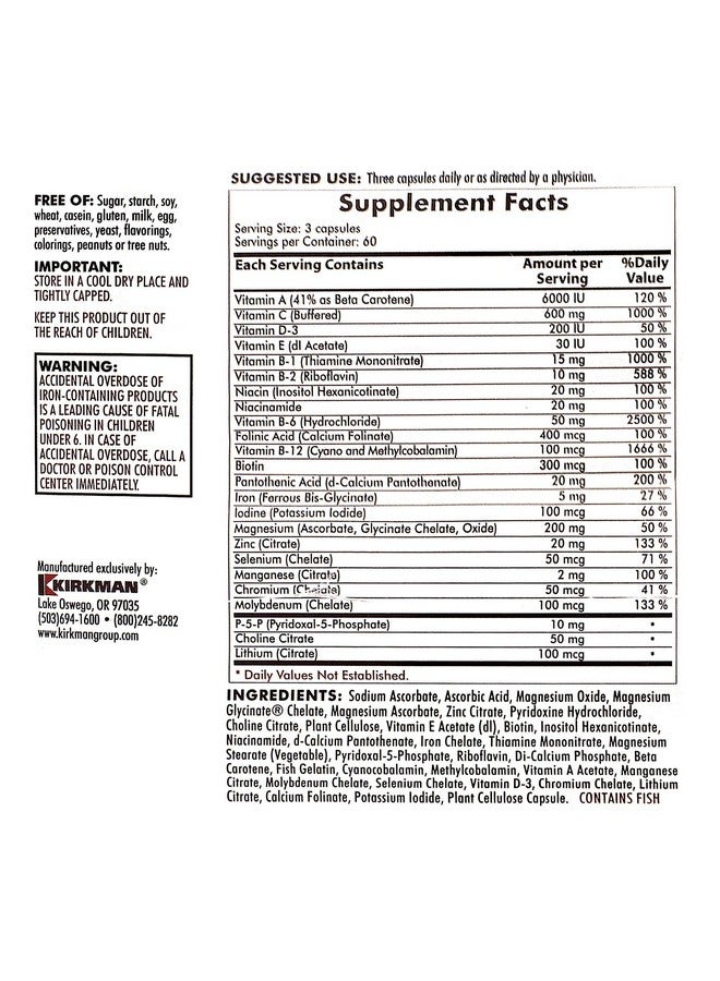 Kirkman Super Nu-Thera Multivitamin Teen & Adult - Image 3