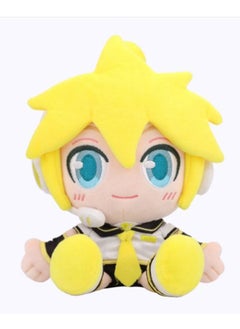 New Kagamine Len Rin Hatsune Miku, Mirror Twin Men's Plush Toy Doll, suitable for giving gifts to fans and friends, home decoration (25cm)