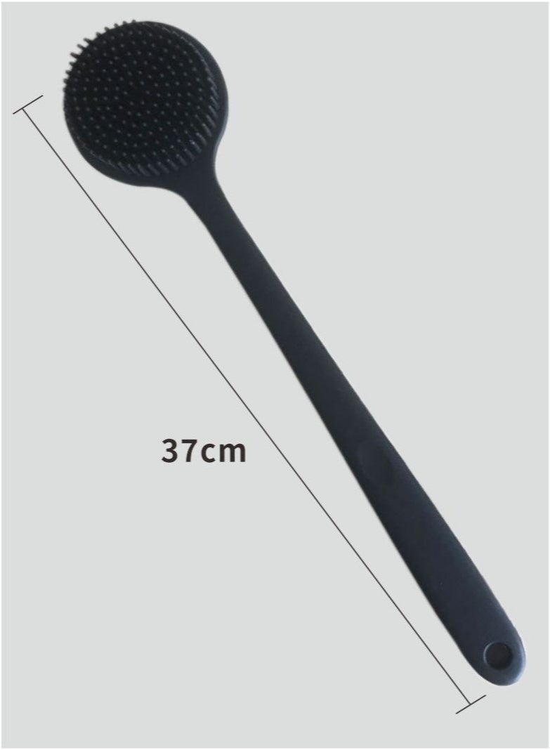 Bukela Back Scrubber Body Brush for Shower,Soft Silicone Bath Body Brush with Long Handle Double Sided Brush for Men Women Shower Exfoliating and Massage Black - Image 3