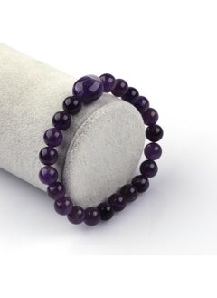 Güneş Avm Gunes Avm Amethyst Natural Stone Bracelet 8mm Sphere Cut 