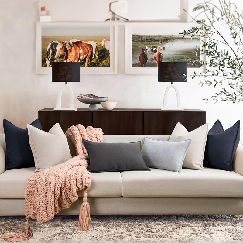 ZWJD غطاء وسادة بيج من، مقاس 26x26، مجموعة من 2 قطع، مصنوع من قماش الشينيل، بتصميم أنيق، ناعم وفاخر، مناسب للأريكة والسرير وديكور المنزل. - Image 5