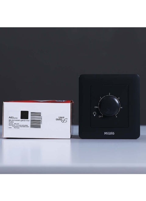 Milano 630W Light Dimmer Switch 5 Level Electrical Switches Sockets Outlets For Home Appliances Mblk Ps