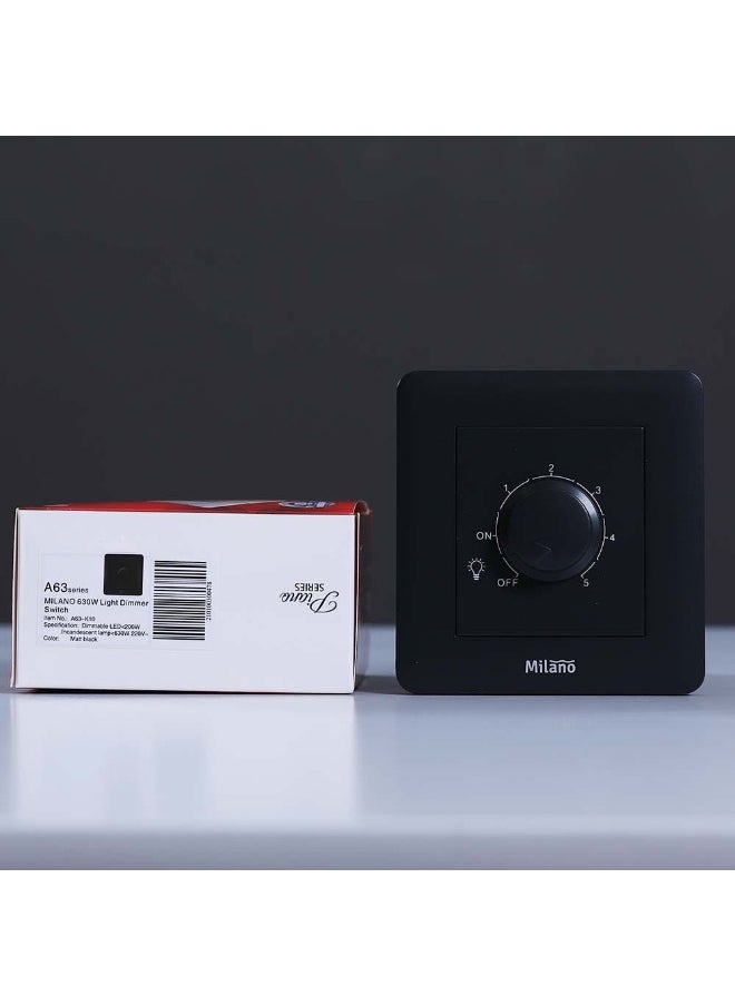 DANUBE HOME Milano 630W Light Dimmer Switch 5 Level Electrical Switches Sockets Outlets For Home Appliances Mblk Ps  - Image 1