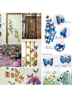Hanghaijia 12PCS Butterfly 3d Wall Decals, Detachable Mural DIY Decals Suitable For Home And Kindergarten Wall Decoration  - Image 5