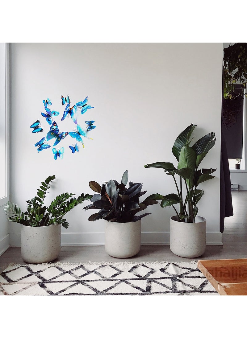 Hanghaijia 12PCS Butterfly 3d Wall Decals, Detachable Mural DIY Decals Suitable For Home And Kindergarten Wall Decoration  - Image 3