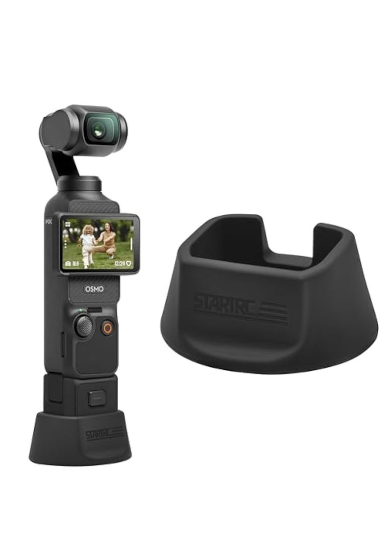SOLARAE Pocket 3 Desktop Mount Base, Silicone Non-Slip Desktop Mount, Brackets Gimbal Silicone Stand Mount Non-Slip Adapter, for DJI Osmo Pocket 3 Accessories, Lightweight and Compact - Image 1