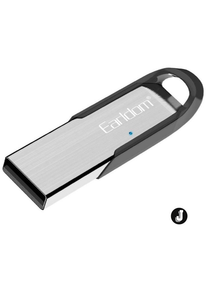 JAJEEK "Wireless Audio Receiver Adapter with Microphone – ET-M73 Bluetooth Receiver for Hands-Free Calls & Music Streaming (Silver & Black)" - Image 1