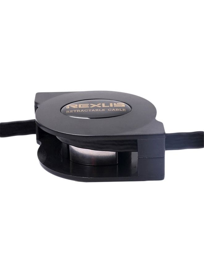 BURAQ REXLIS 1.5m CAT7 10 Gigabit Retractable Flat Ethernet RJ45 Network LAN Cable(Black)  - Image 2