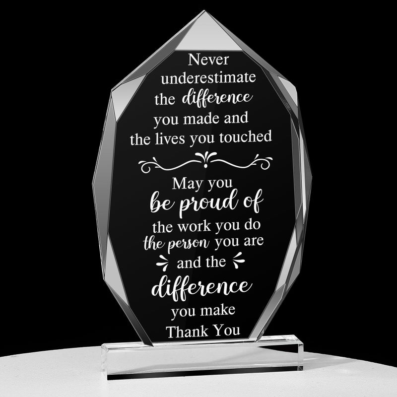 هدية شكر من يوكير لزميل العمل - نتمنى أن تفخر بالعمل الذي تقوم به - هدية تقدير للموظف المستقيل بمناسبة وداع زميل العمل - لافتة أكريليك أنيقة