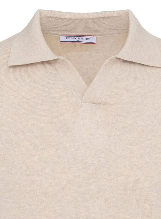 FELIX HARDY Beige-Blue Men's 100% Cotton Polo Shirt Short Sleeve Pack of 2 for Men | Best Price UAE