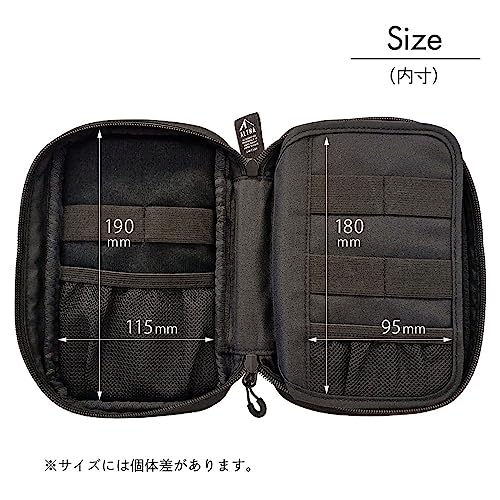 LIHIT LAB Gadget Pouch, Double, 5 x 3.6 x 8.5, Army Green (A7765-22) - Image 5