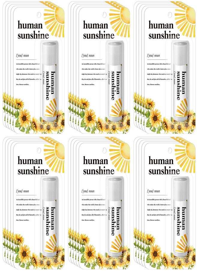 Sacubee 30 Pack Back to School Employee Teacher Appreciation Gift Bulk Lip Balm Teacher Employee Staff Team Thank You Gifts Appreciation Party Favors for Women Men Coworker(Human Sunshine,Yellow - Image 1