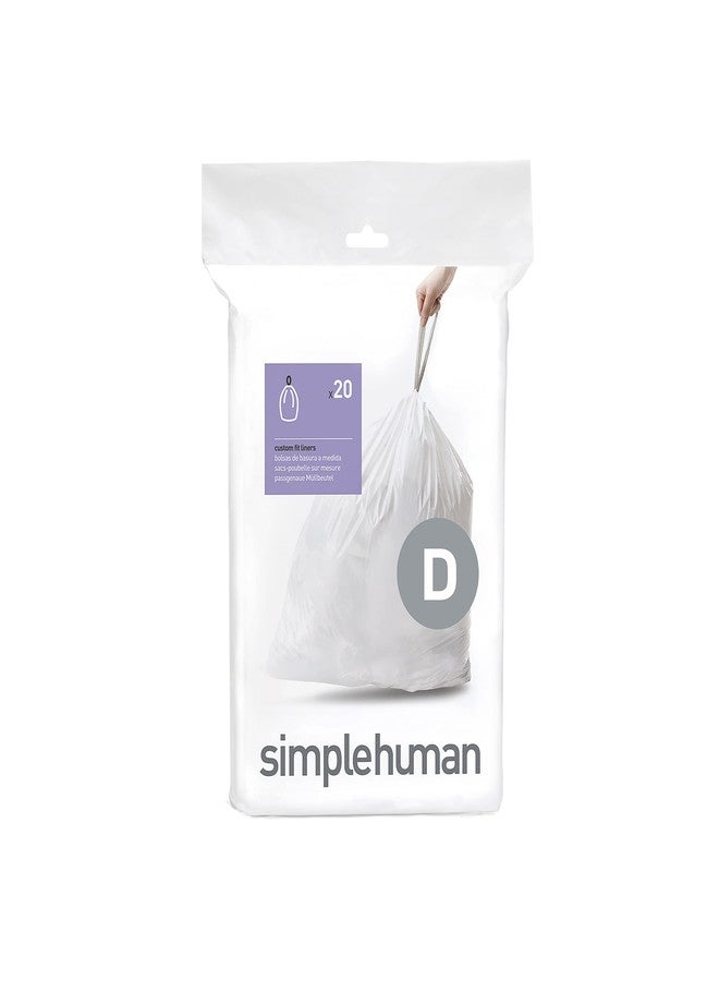 simplehuman CW0163 20L, 20 Liners, White - Code D - Image 1