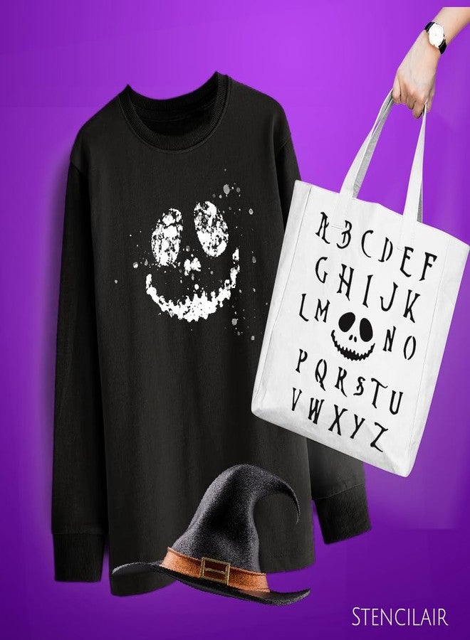 Lionx Halloween Alphabet Stencil 8.5" x 11" Reusable Plastic Letter Template for DIY Crafts, Painting, Sign Making and Halloween Decorations - Image 4