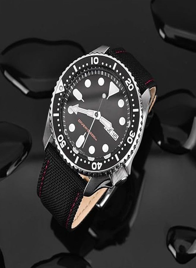 ريتشي سوار ساعة ريتشي من قماش الشراع، مقاس 18 مم، هدية مثالية لعيد الميلاد، سوار ساعة من قماش الشراع بتصميم مبطن، سهل الفك والتركيب، مناسب للرجال والنساء، هدية مميزة، هدية مثالية للرجال، مقاس 18 مم. - Image 3