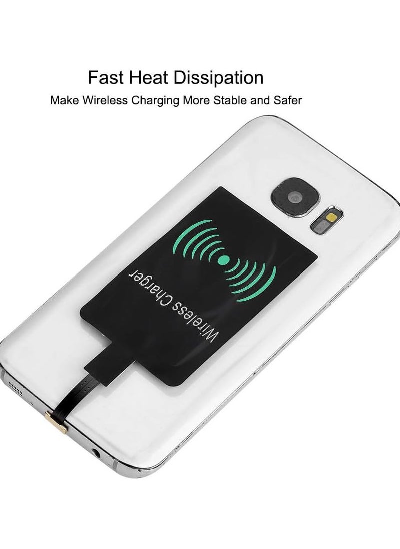 وصلة شحن لاسلكي محول مستقبل شحن لاسلكي Qi    لموبايل اندرويد micro usb type A لتحويل هاتفك لدعم الشحن اللاسلكي بسرعة  عالية تصل الي 1000 مللي امبير