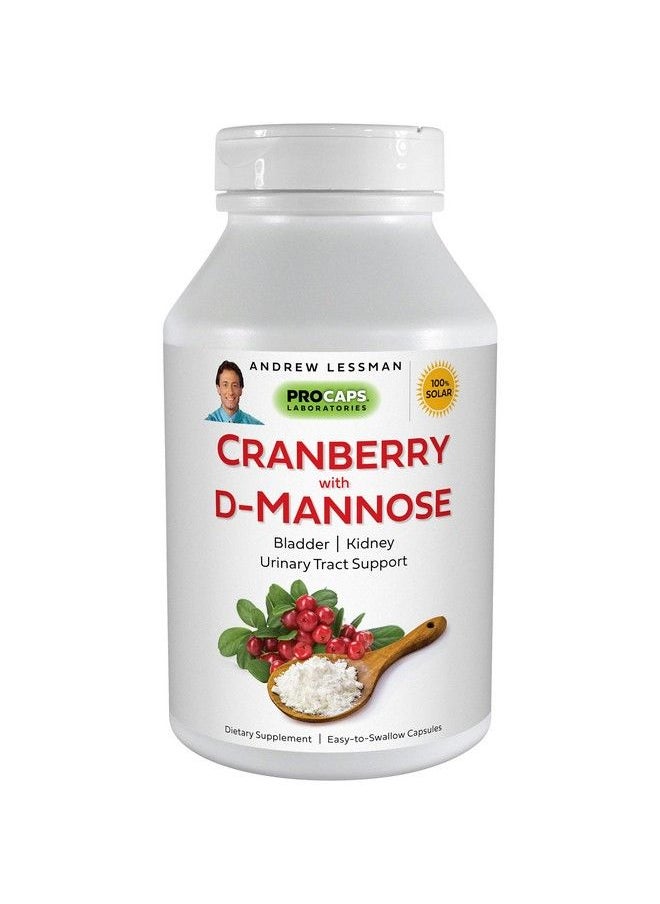 Andrew Lessman - Cranberry With Dmannose 240 Capsules Supports Bladder Kidney And Urinary Tract Health. High Potency Standardized Cranberry Concentrate And Dmannose. Easy To Swallow Capsules - Image 1