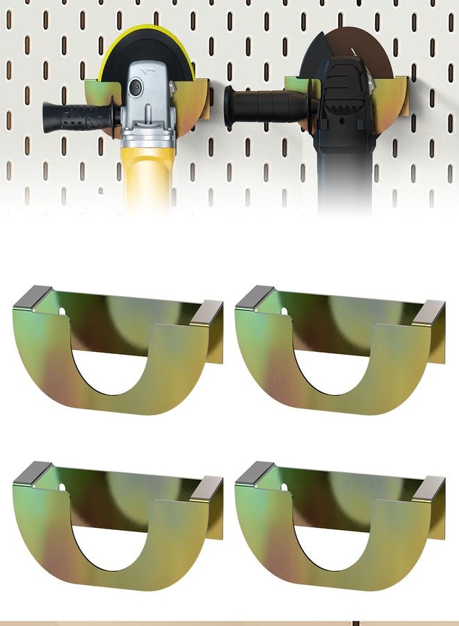 Laowu 4PCS Angle Grinder Holder Wall Mount, Heavy Duty Solid Steel Angle Grinder Hanger, Polisher Holder Stand, Angle Grinder Storage Rack For 5 inch Grinder, Buffer Polishers, Hand Sander, Impact Wrench - Image 1