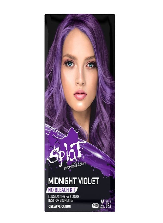 Splat Hair Splat Rebellious Colors 30 Wash No Bleach Needed Hair Color Kit, Midnight Violett, 6 Oz - Image 1