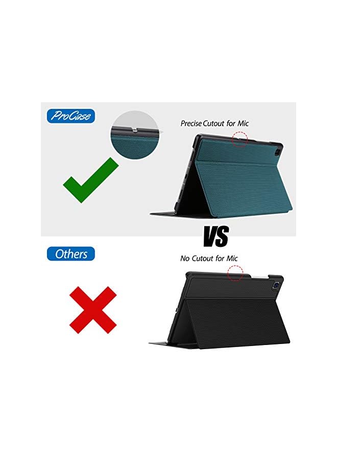 Procases For Samsung Galaxy Tab A7 10.4" 2020 Case (Sm-T500/T503 / T505/ T507), Shockproof Lightweight Slim Protective Book Case Folio Cover – Teal - Image 3