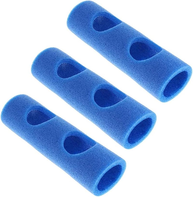 Keenso 3 Pack Blue Swimming Pool Noodle Connector EPE Foam Stick 2 Holes - Image 1