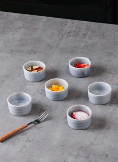 Shuer 6-Piece Mini Sauce Dip Dish Sets Silver 6x3 Inch  - Image 4