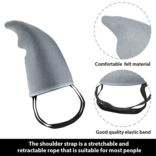 Civaner Shark Costume Fin Gray Shark Costume Props Easy to Wear Accessories for Adults Dog Cosplay(Classic) - Image 3