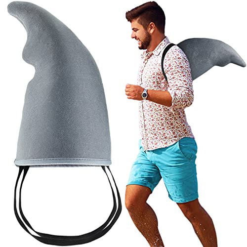 Civaner Shark Costume Fin Gray Shark Costume Props Easy to Wear Accessories for Adults Dog Cosplay(Classic) - Image 1