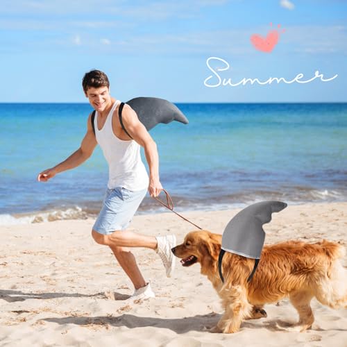 Civaner Shark Costume Fin Gray Shark Costume Props Easy to Wear Accessories for Adults Dog Cosplay(Classic) - Image 5
