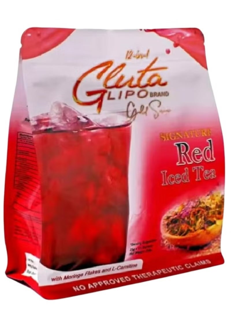 Glutalipo  Gluta Lipo Gold Series Red Iced Tea - 10 Sachets, 10 Count (Pack of 1)  - Image 1