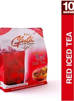 Glutalipo  Gluta Lipo Gold Series Red Iced Tea - 10 Sachets, 10 Count (Pack of 1)  - Image 2