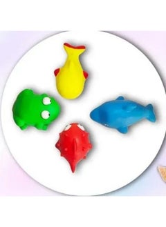 Manos Manos Toys for Baby - Jungle Animal Friends Bath Toys | Toddler Baby Chu Chu Bathing Squeeze Bath Toys Non-Toxic - Set of 4  - Image 4