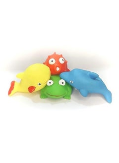 Manos Manos Toys for Baby - Jungle Animal Friends Bath Toys | Toddler Baby Chu Chu Bathing Squeeze Bath Toys Non-Toxic - Set of 4  - Image 2