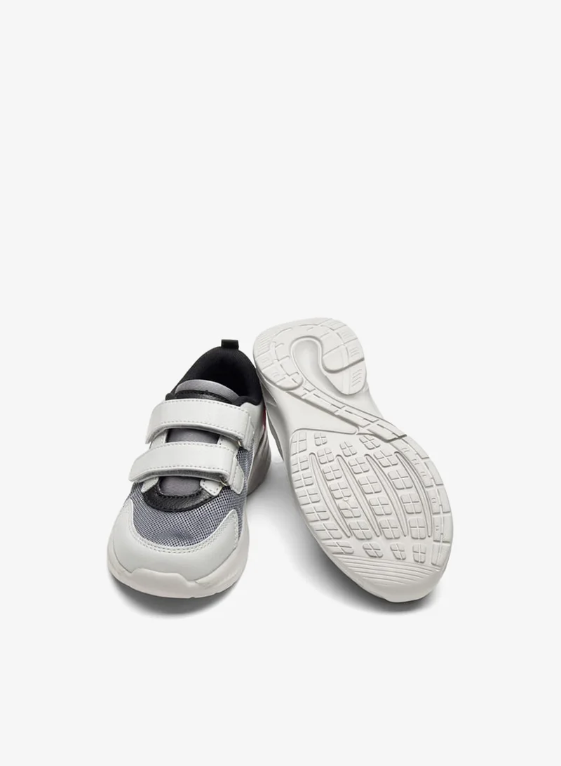 Kappa Girls' Textured Sneakers with Hook and Loop Closure
