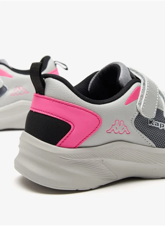 كابا Girls' Textured Sneakers with Hook and Loop Closure