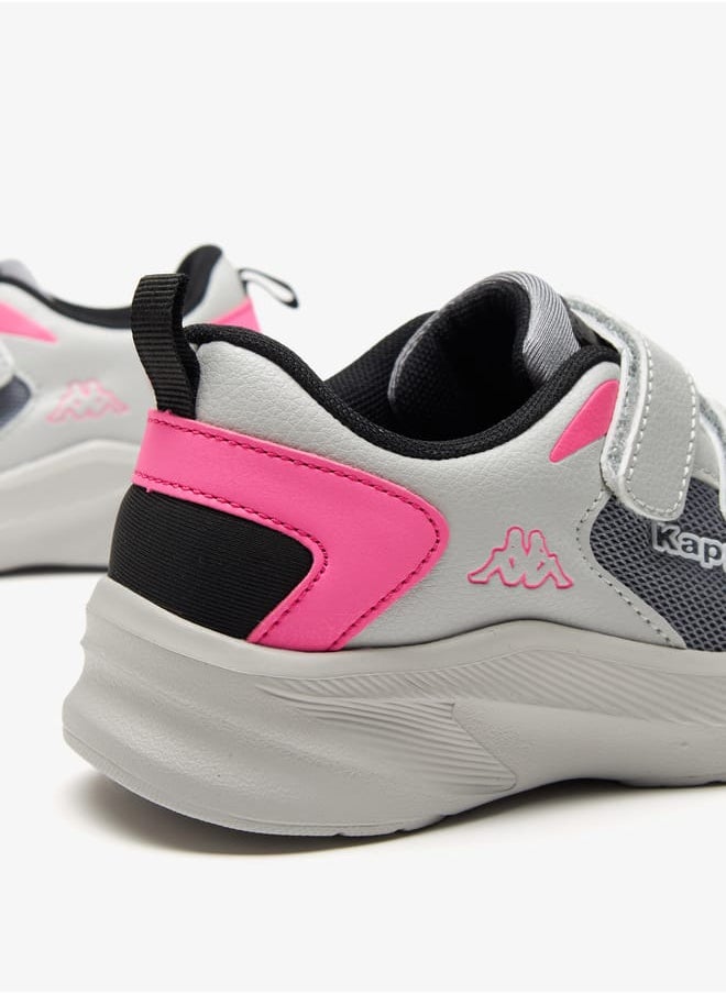 Kappa Girls' Textured Sneakers with Hook and Loop Closure  - Image 3