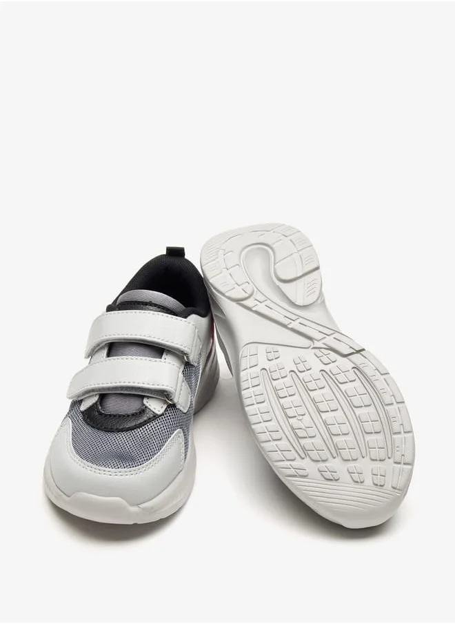 كابا Girls' Textured Sneakers with Hook and Loop Closure