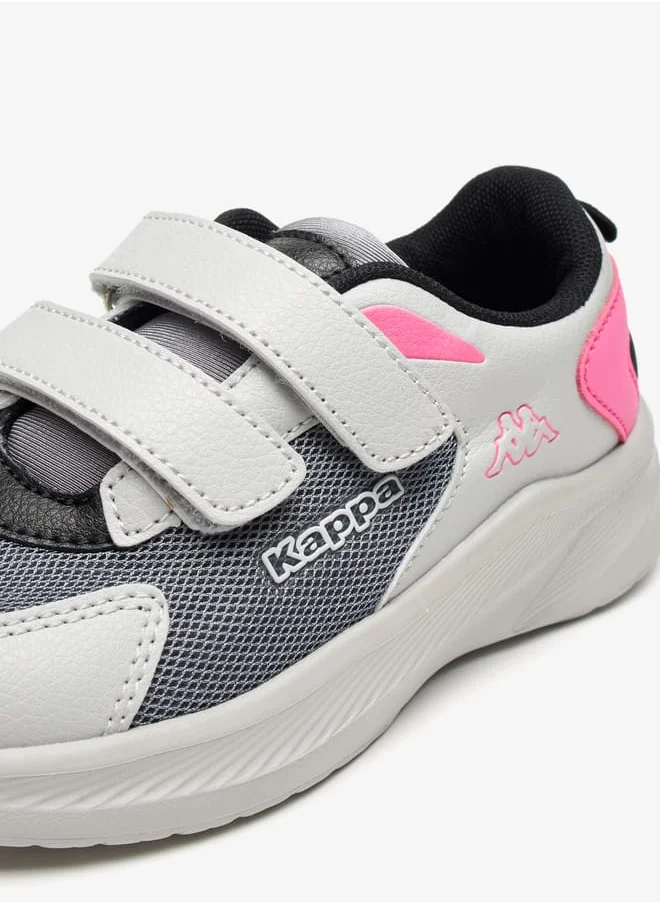 كابا Girls' Textured Sneakers with Hook and Loop Closure