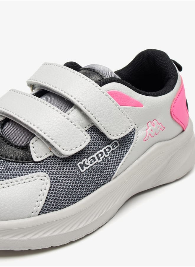 Kappa Girls' Textured Sneakers with Hook and Loop Closure  - Image 4